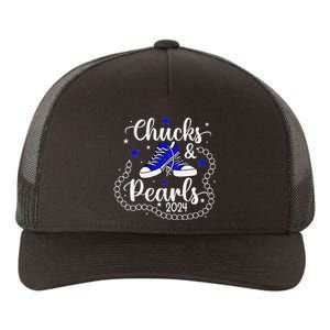 Chucks And Pearls Kamala Harris 2024 Yupoong Adult 5-Panel Trucker Hat