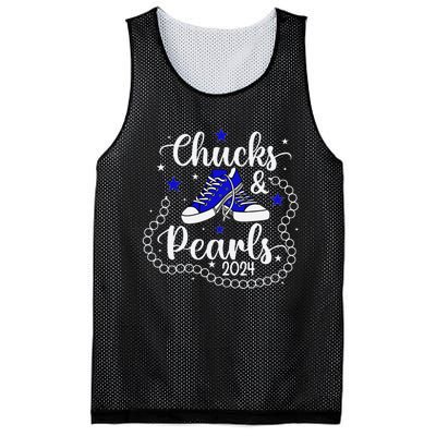 Chucks And Pearls Kamala Harris 2024 Mesh Reversible Basketball Jersey Tank