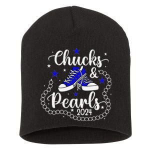 Chucks And Pearls Kamala Harris 2024 Short Acrylic Beanie