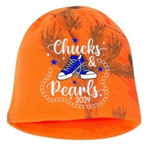 Chucks And Pearls Kamala Harris 2024 Kati - Camo Knit Beanie