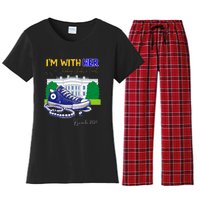 Chucks And Pearls IM With Her Kamala 2024 Women's Flannel Pajama Set