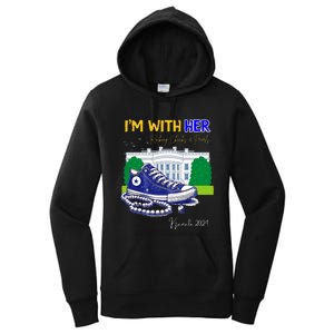 Chucks And Pearls IM With Her Kamala 2024 Women's Pullover Hoodie