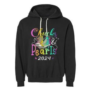 Chucks And Pearls IM With Her Kamala 2024 Garment-Dyed Fleece Hoodie