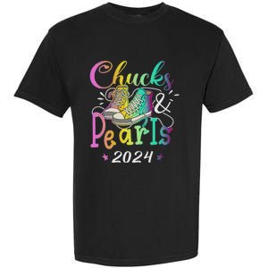 Chucks And Pearls IM With Her Kamala 2024 Garment-Dyed Heavyweight T-Shirt