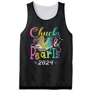 Chucks And Pearls IM With Her Kamala 2024 Mesh Reversible Basketball Jersey Tank