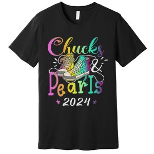 Chucks And Pearls IM With Her Kamala 2024 Premium T-Shirt