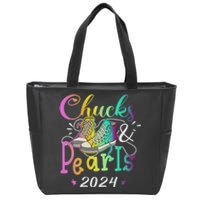 Chucks And Pearls IM With Her Kamala 2024 Zip Tote Bag