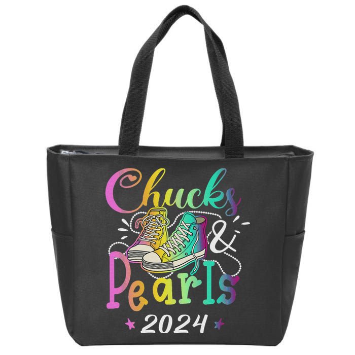 Chucks And Pearls IM With Her Kamala 2024 Zip Tote Bag