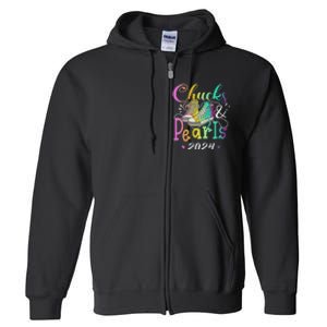 Chucks And Pearls IM With Her Kamala 2024 Full Zip Hoodie