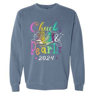 Chucks And Pearls IM With Her Kamala 2024 Garment-Dyed Sweatshirt