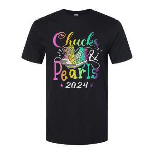 Chucks And Pearls IM With Her Kamala 2024 Softstyle CVC T-Shirt