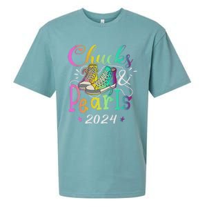 Chucks And Pearls IM With Her Kamala 2024 Sueded Cloud Jersey T-Shirt