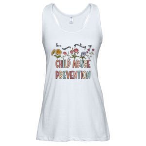 Child Abuse Prevention Wildflower Love Means Speaking Up Indigenous Ladies Essential Flowy Tank