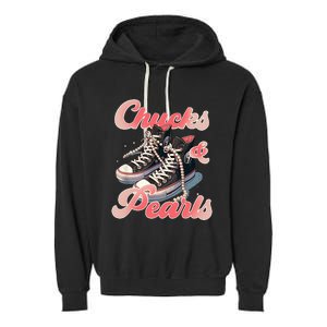 Chucks And Pearls IM With Her Kamala Garment-Dyed Fleece Hoodie