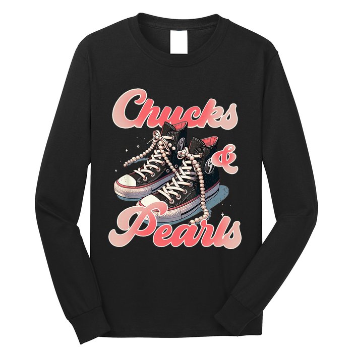 Chucks And Pearls IM With Her Kamala Long Sleeve Shirt