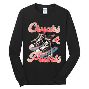 Chucks And Pearls IM With Her Kamala Tall Long Sleeve T-Shirt