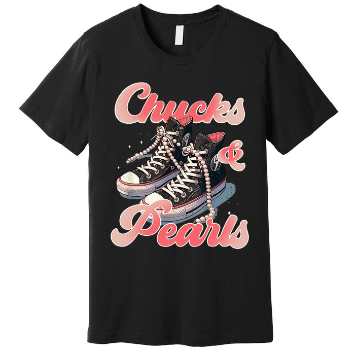 Chucks And Pearls IM With Her Kamala Premium T-Shirt