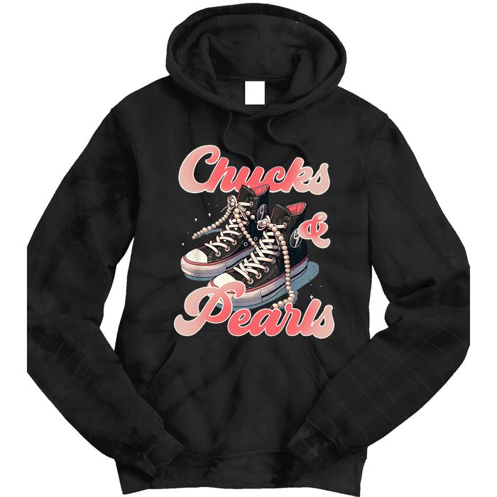 Chucks And Pearls IM With Her Kamala Tie Dye Hoodie