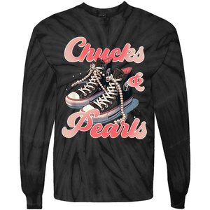 Chucks And Pearls IM With Her Kamala Tie-Dye Long Sleeve Shirt