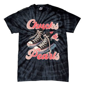 Chucks And Pearls IM With Her Kamala Tie-Dye T-Shirt