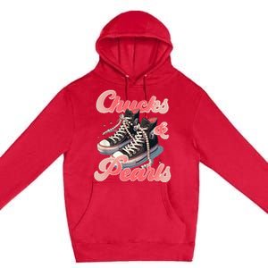 Chucks And Pearls IM With Her Kamala Premium Pullover Hoodie