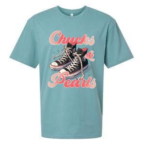 Chucks And Pearls IM With Her Kamala Sueded Cloud Jersey T-Shirt