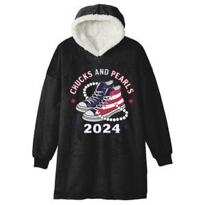 Chucks And Pearls Cute Women 2024 Hooded Wearable Blanket