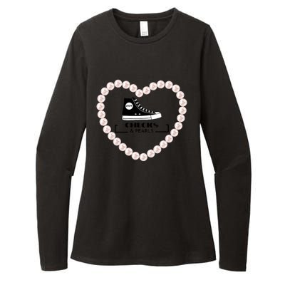 Chucks And Pearls 2024 Womens CVC Long Sleeve Shirt