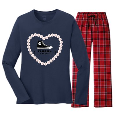 Chucks And Pearls 2024 Women's Long Sleeve Flannel Pajama Set 