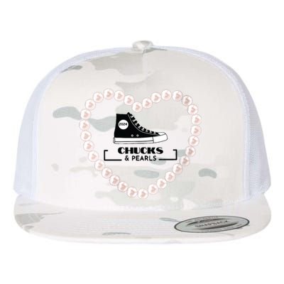 Chucks And Pearls 2024 Flat Bill Trucker Hat