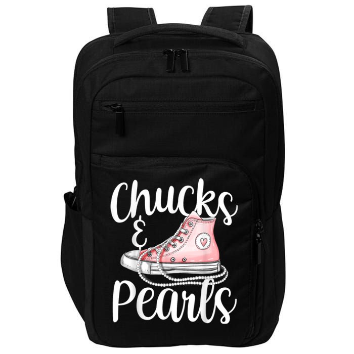 Chucks And Pearls Gift Kamala Harris New Vice President Impact Tech Backpack