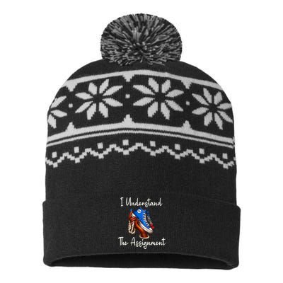 Chucks And Pearls Election 2024 I Understand The Assignment USA-Made Snowflake Beanie