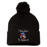 Chucks And Pearls Election 2024 I Understand The Assignment Pom Pom 12in Knit Beanie