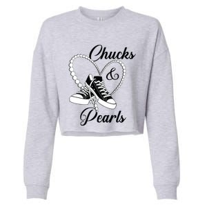 Chucks And Pearls 2024 Im With Her Kamala 2024 Cropped Pullover Crew