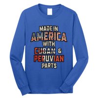 Cuban And Peruvian Made In America Mix Dna Heritage Vintage Long Sleeve Shirt