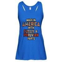 Cuban And Peruvian Made In America Mix Dna Heritage Vintage Ladies Essential Flowy Tank