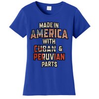 Cuban And Peruvian Made In America Mix Dna Heritage Vintage Women's T-Shirt