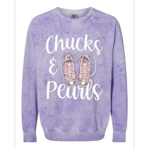 Chucks And Pearls Gift Kamala Harris New Vice President Colorblast Crewneck Sweatshirt