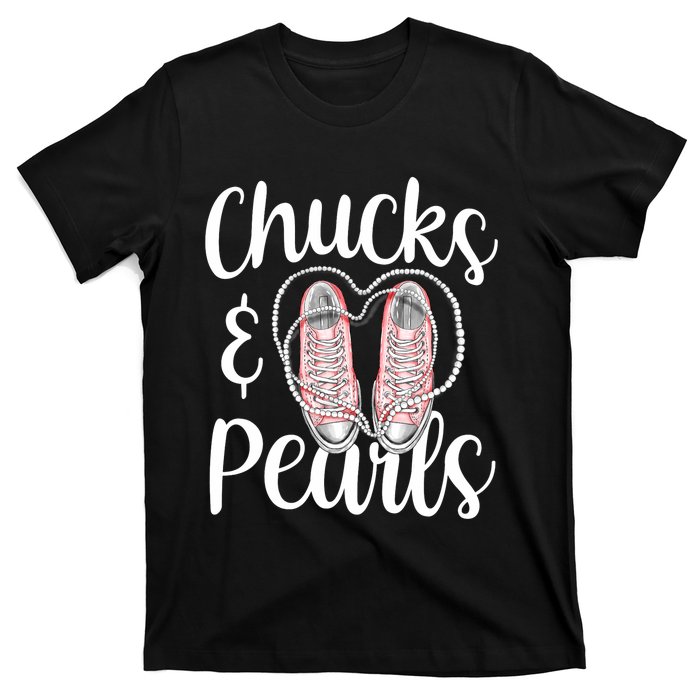 Chucks And Pearls Gift Kamala Harris New Vice President T-Shirt