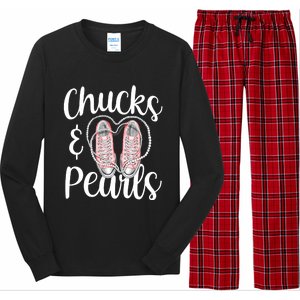 Chucks And Pearls Gift Kamala Harris New Vice President Long Sleeve Pajama Set