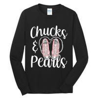 Chucks And Pearls Gift Kamala Harris New Vice President Tall Long Sleeve T-Shirt