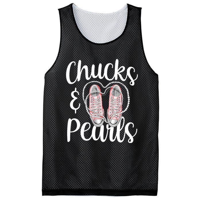 Chucks And Pearls Gift Kamala Harris New Vice President Mesh Reversible Basketball Jersey Tank