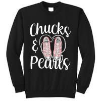 Chucks And Pearls Gift Kamala Harris New Vice President Tall Sweatshirt