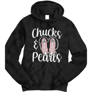 Chucks And Pearls Gift Kamala Harris New Vice President Tie Dye Hoodie