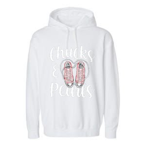 Chucks And Pearls Gift Kamala Harris New Vice President Garment-Dyed Fleece Hoodie