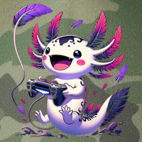 Cute Axolotl Playing Console Video Games Axolotl Gaming Legacy Tie Dye Trucker Hat