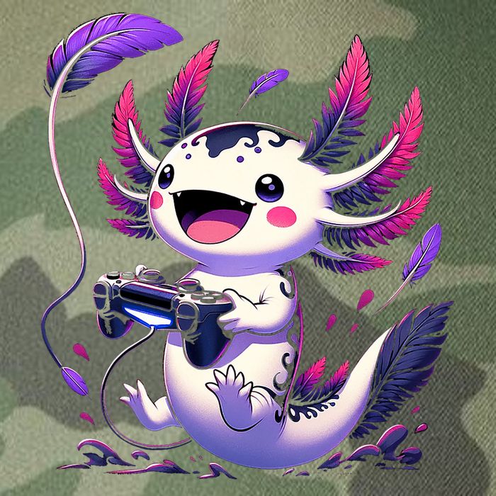 Cute Axolotl Playing Console Video Games Axolotl Gaming Legacy Tie Dye Trucker Hat