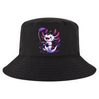 Cute Axolotl Playing Console Video Games Axolotl Gaming Cool Comfort Performance Bucket Hat