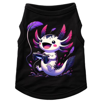 Cute Axolotl Playing Console Video Games Axolotl Gaming Doggie Tank