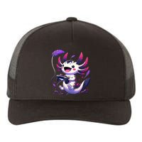 Cute Axolotl Playing Console Video Games Axolotl Gaming Yupoong Adult 5-Panel Trucker Hat